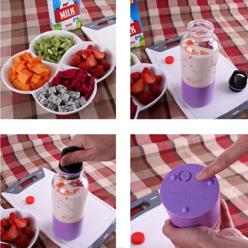Портативная соковыжималка с зарядкой от USB электрическая автоматическая Bingo Benko овощи фруктовый сок блендер Миксер Бутылка Чашка 500 мл
