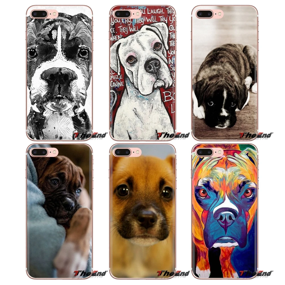 

boxer dog puppy Transparent Soft Cases Covers For Xiaomi Redmi 4A S2 Note 3 3S 4 4X 5 Plus 6 7 6A Pro Pocophone F1