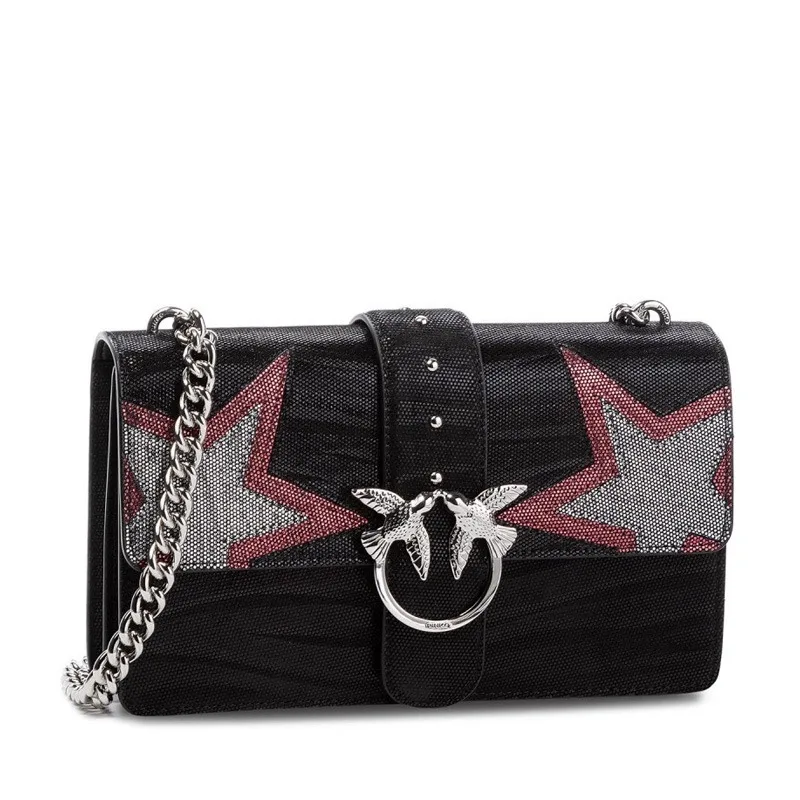 Сумка PINKO Love Stars 2 Tracolla AI 18-19 PLTT 1P218P Y51R - Цвет: black 998012601