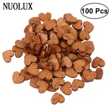 100 шт деревянное украшение сердцами Скрапбукинг свадебные поделки(ретро цвет