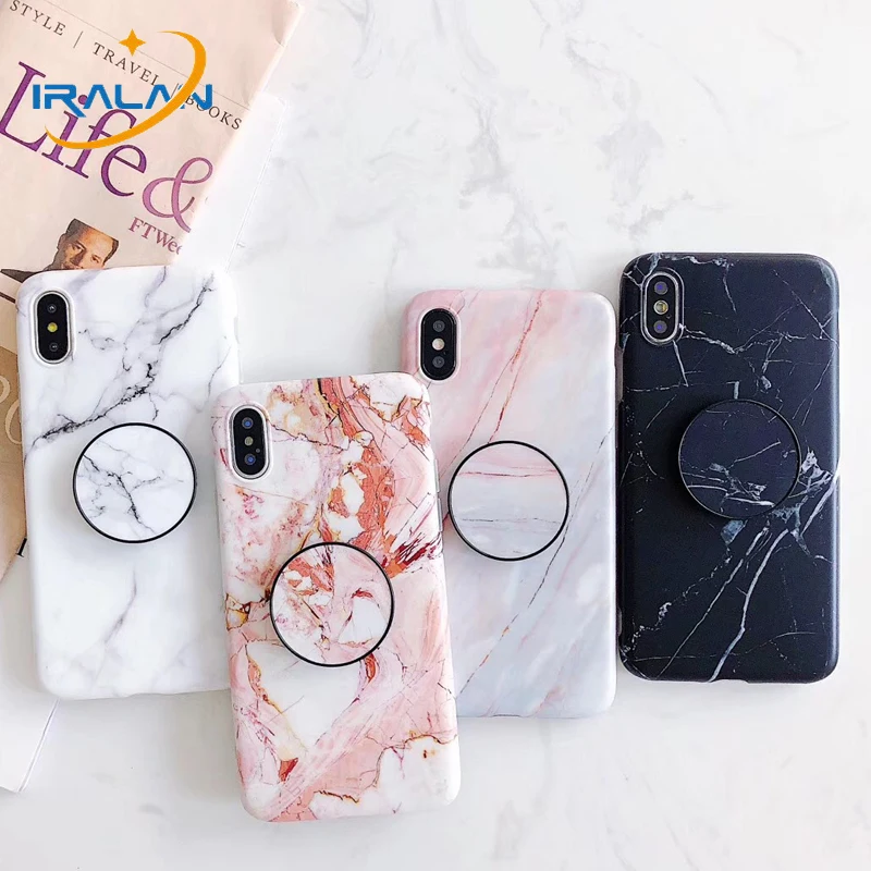 

Marble Stone Case for iPhone 6 7 8 Plus 5.5 inch Stand Holder Soft TPU Silicon Cases for iPhone X XR XS Max Luxury Fashion Cover
