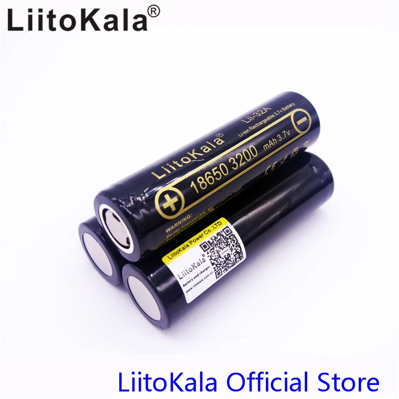 10 шт. LiitoKala Lii-32A 18650 3200mAh аккумуляторная батарея 3,7 v литий-ионные аккумуляторы 18650 3200mah батарея