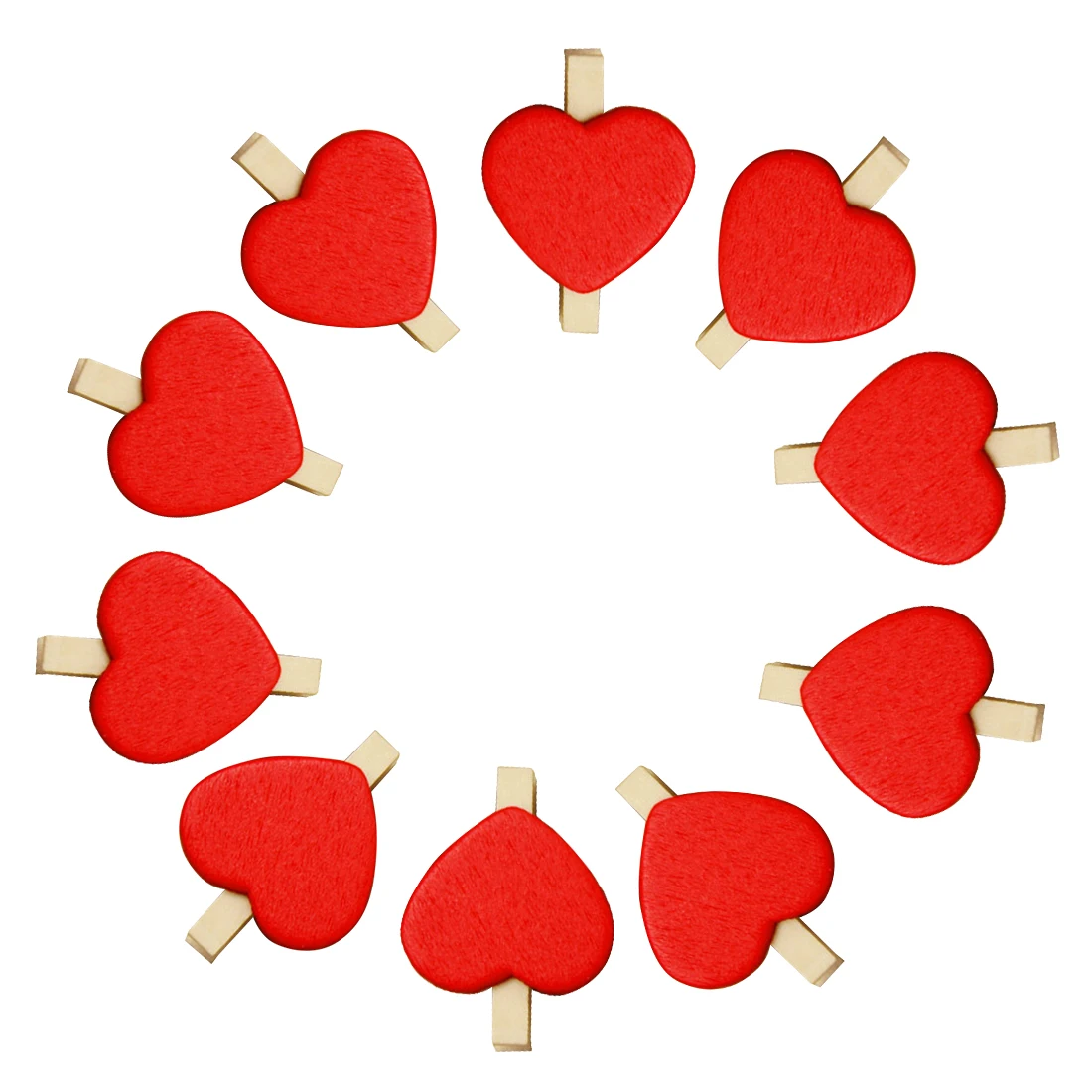 FangNymph 10 шт./упак. мини «любящее сердце» деревянная вешалка для одежды Фотобумага Пег контактный прищепка ремесло Почтовые Открытки Подарочные заколки красный Navidad колпак
