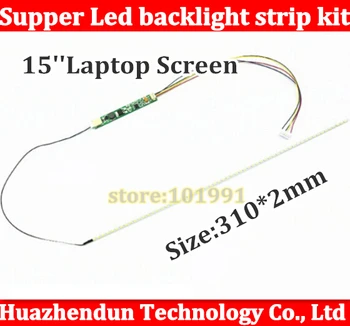 

5PCS 310mm 15.4'' Adjustable brightness led backlight strip kit,Update 15.4inch-wide laptop LCD ccfl to LED backlight