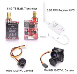 Новый 1200TVL Камера + TS5828L 5,8 Г передатчик + приемник UVC для FPV Racing drone