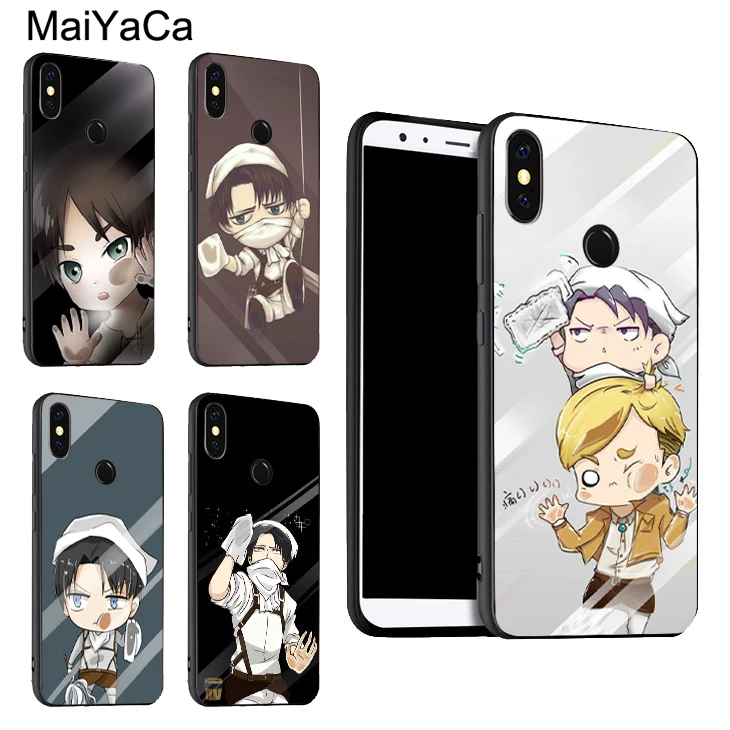 Shingeki no Kyojin Levi in Glass для POCO X3 F2 чехол Red mi Note 9 Pro 8 7 8T 9S 9A 9C Mi 10 Lite 9T A3 Coque|Бамперы| |