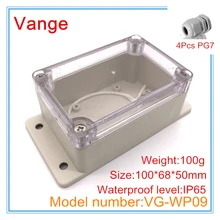 2 шт./лот пластиковая коробка с водонепроницаемым разъемом IP65 инструмент из АБС-пластика box Дело 100*68*50 мм для электронного продукта