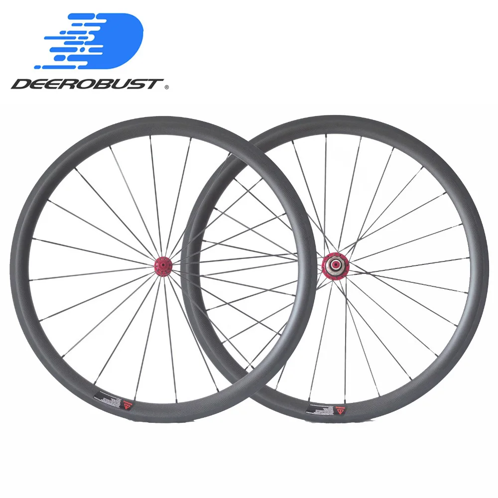 

1343g 700c 38mm x 23mm V-Shaped Clincher Road Bicycle Carbon Wheels Bike Wheel set Powerway R13/R36 Ceramic Hubs 3K Twill UD 12K