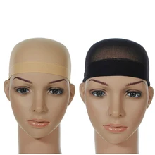 2 шт шапочка для парика дышащие растягивающиеся нейлоновые Стрейчевые колготки бежевая черная шапочка для волос