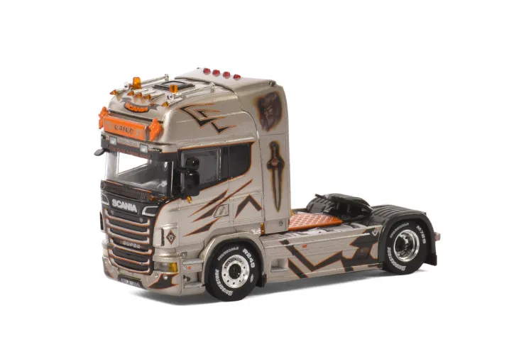 Изысканная модель из сплава WSI 1:50 SCANIA R6 TOPLINE 4X2 транспортный грузовик тракторный