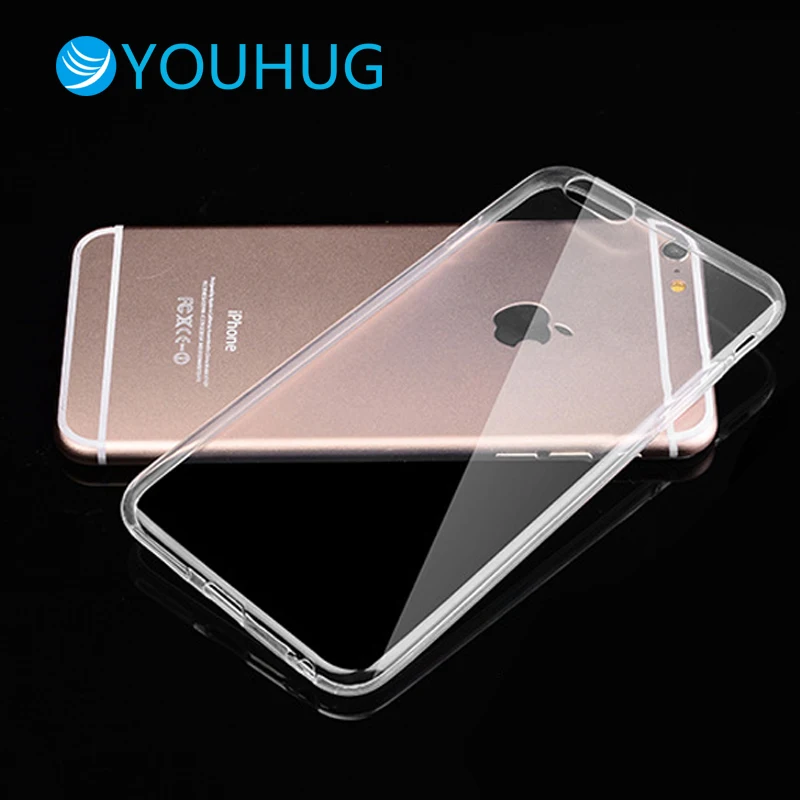 Youhug ясно кремния ультра тонкий мягкий чехол TPU для iPhone 5 5S SE 6 6s Plus Плюс Прозрачный