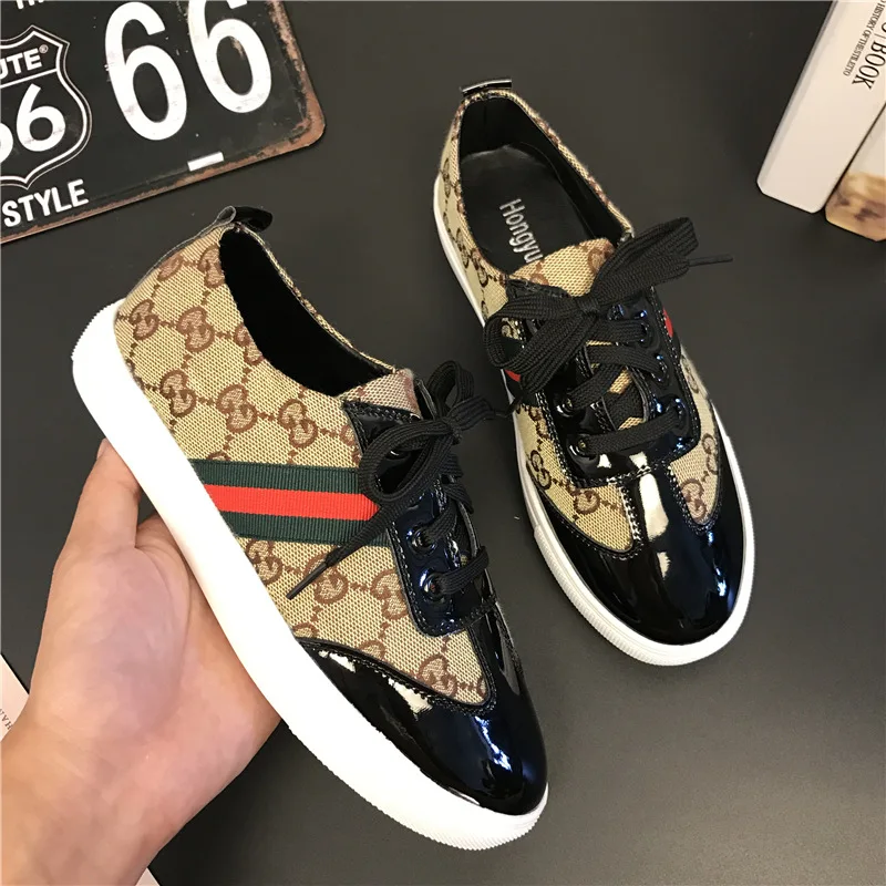 

Hot sale Luxury brand womens flat shoes 2018 New Autumn Winter woman Lace-up Casual flat shoes Comfortable Female star shoes