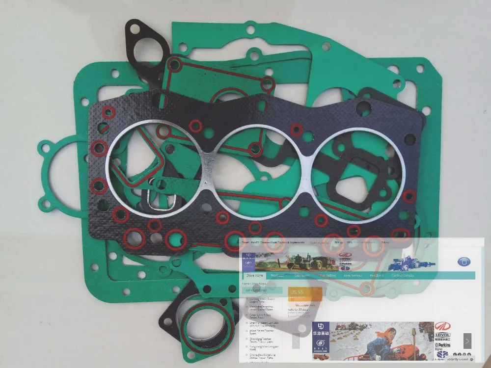 Changchai ZN390T engine parts, the custom made gasket kit for the