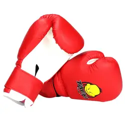 Лидер продаж, 1 пара Детские прочный Боксёрские перчатки из искусственной кожи мультфильм спарринг Kick боксерские перчатки Training кулаки
