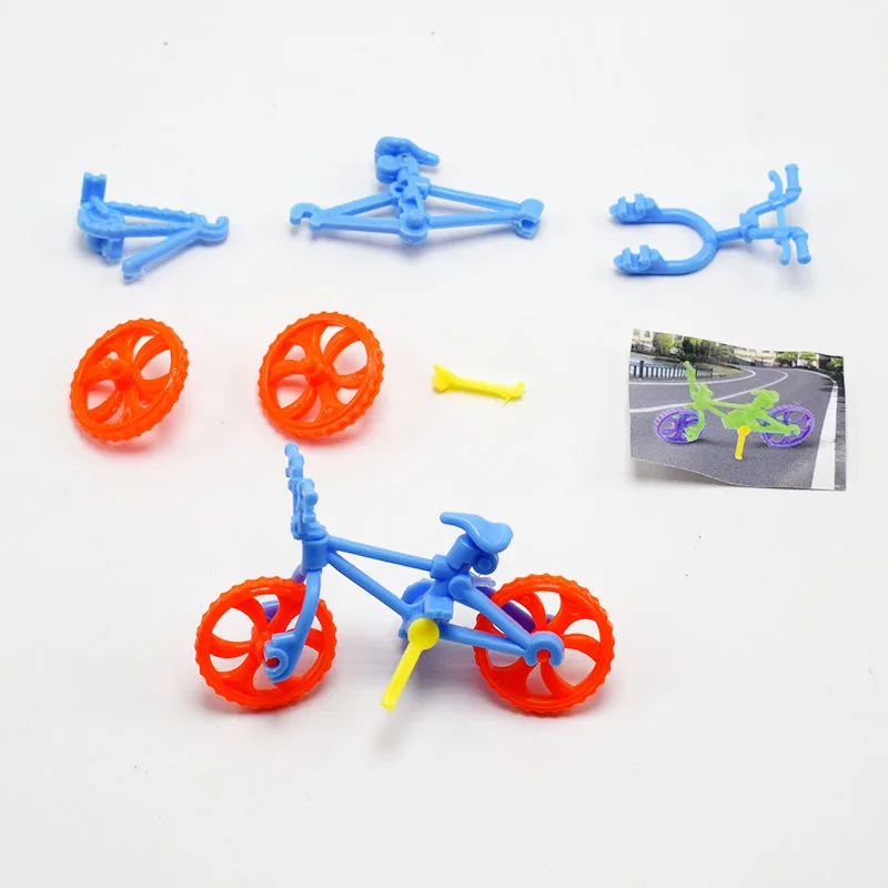 5pcs/lot Super Mini DIY Assemble bicycle Model toys self Locking for
