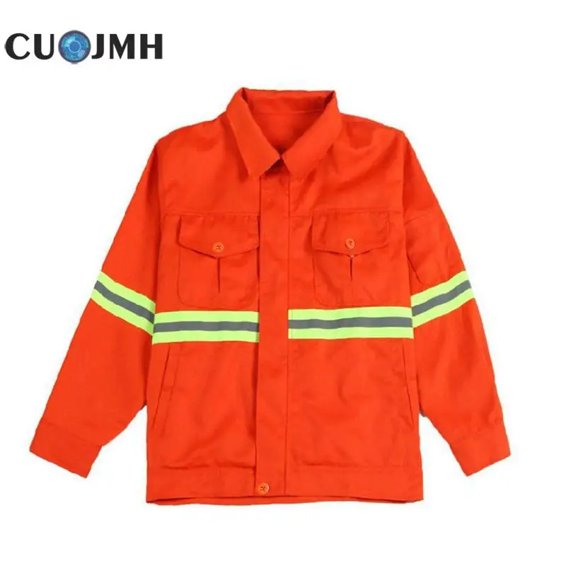 

Orange Full-process Fabric Long Sleeve For Men And Women Reflective Stripe Overalls Sanitation Green Garden Cleaning Clothes