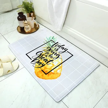 

Nordic Home Entrance Door Mats Geometric Pineapple Printed Mat Rugs for Bedroom Door Mat Bathroom Absorbent Non-slip Mat