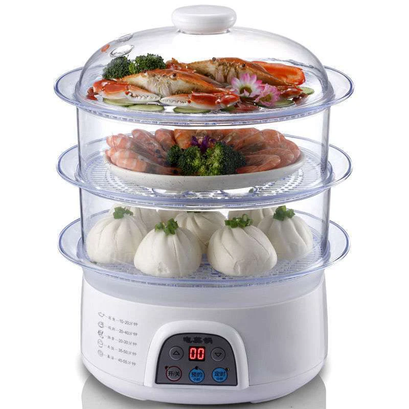 650w 8l Large Capacity Triple Electric Food Steamers Electric Food