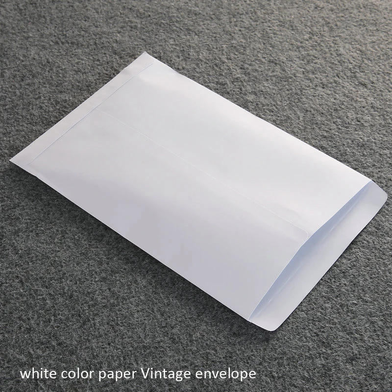 Открытка 100 шт в/32x23 см Пустой вертикальный конверт подарок Мейлер для наличных/семян/крафт-бумаги/белый цвет 120gsm Винтаж