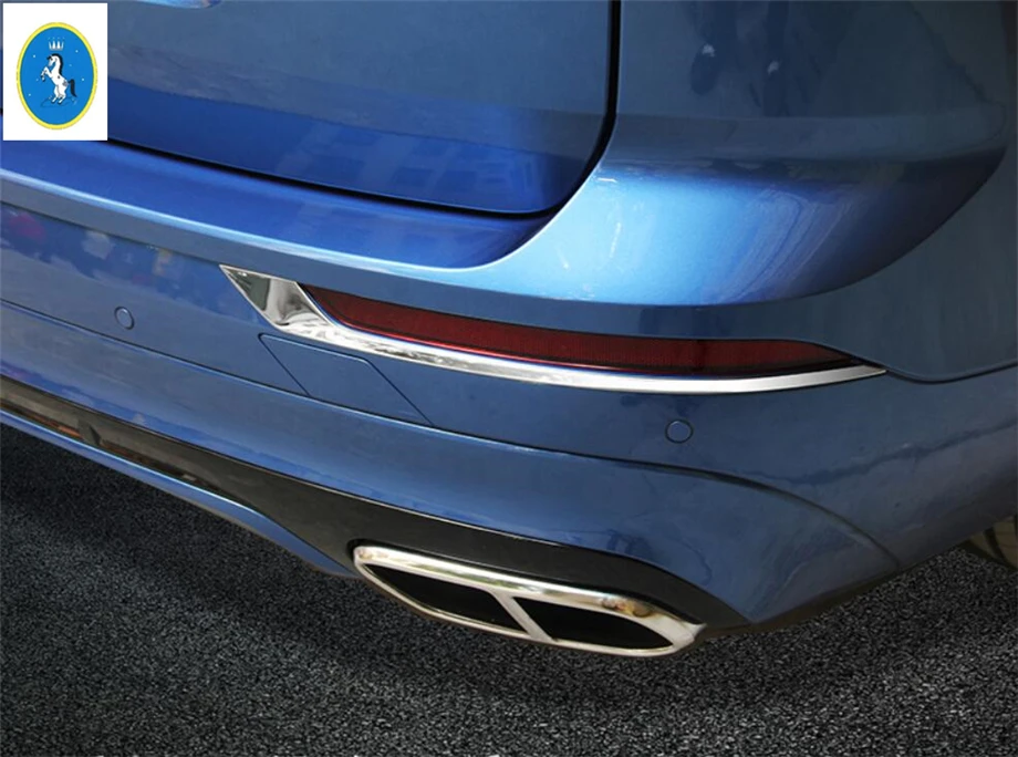 

Yimaautotrims Auto Accessory Chrome Rear Fog Lights Lamp Eyelid Eyebrow Frame Cover Trim 2 Pcs Fit For Volvo XC60 2018 2019 ABS