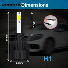 Vehemo H1 светодиодный Противотуманные фары передняя лампа автомобильные аксессуары для запасных частей для белые светодиодные фары супер яркий автомобильных