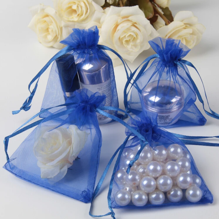 100PCS/lot Organza Bags  8*11CM Pouches Favor Wedding Christmas Gift Bag Jewelry Packaging Bags & Pouches  organza bags small 7Z