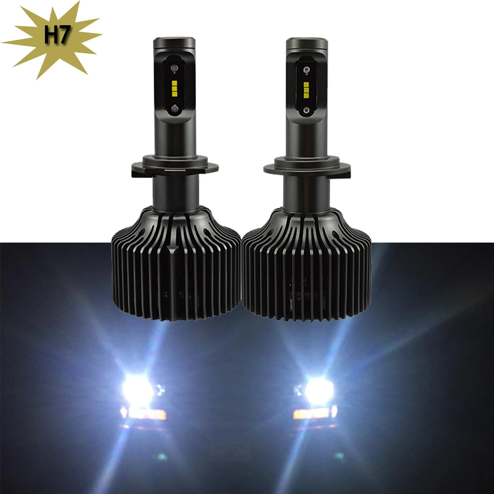 60W H7 LED Headlight Bulbs Kit 8400LM Super Bright 6000K White PX26d