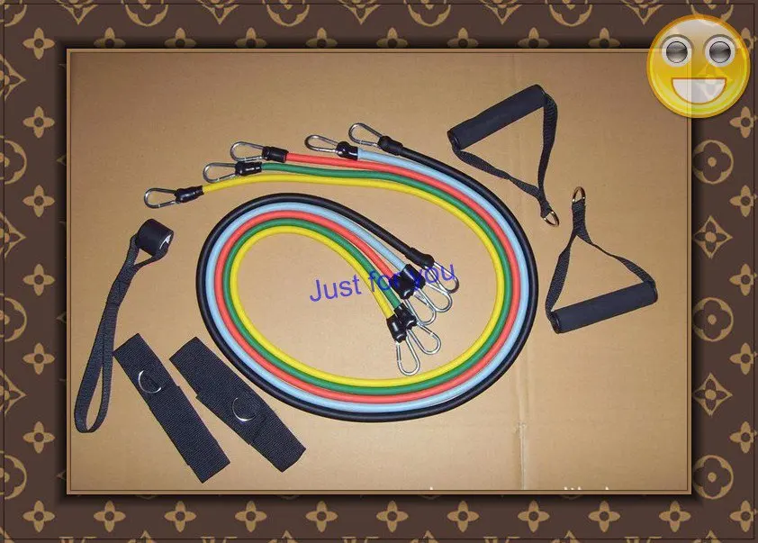 Free shipping-Fitness Resistance Bands Set Latex Exercise Tubes Elastic | Спорт и развлечения