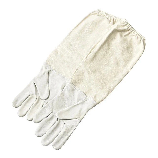 Dlkklb 1 Pár Méhészeti Kesztyűbőr Lélegző Anyagú Méheszközök Univerzális Modell Vászon Kesztyű Vágott Mézkést Árusítunk - Image 4