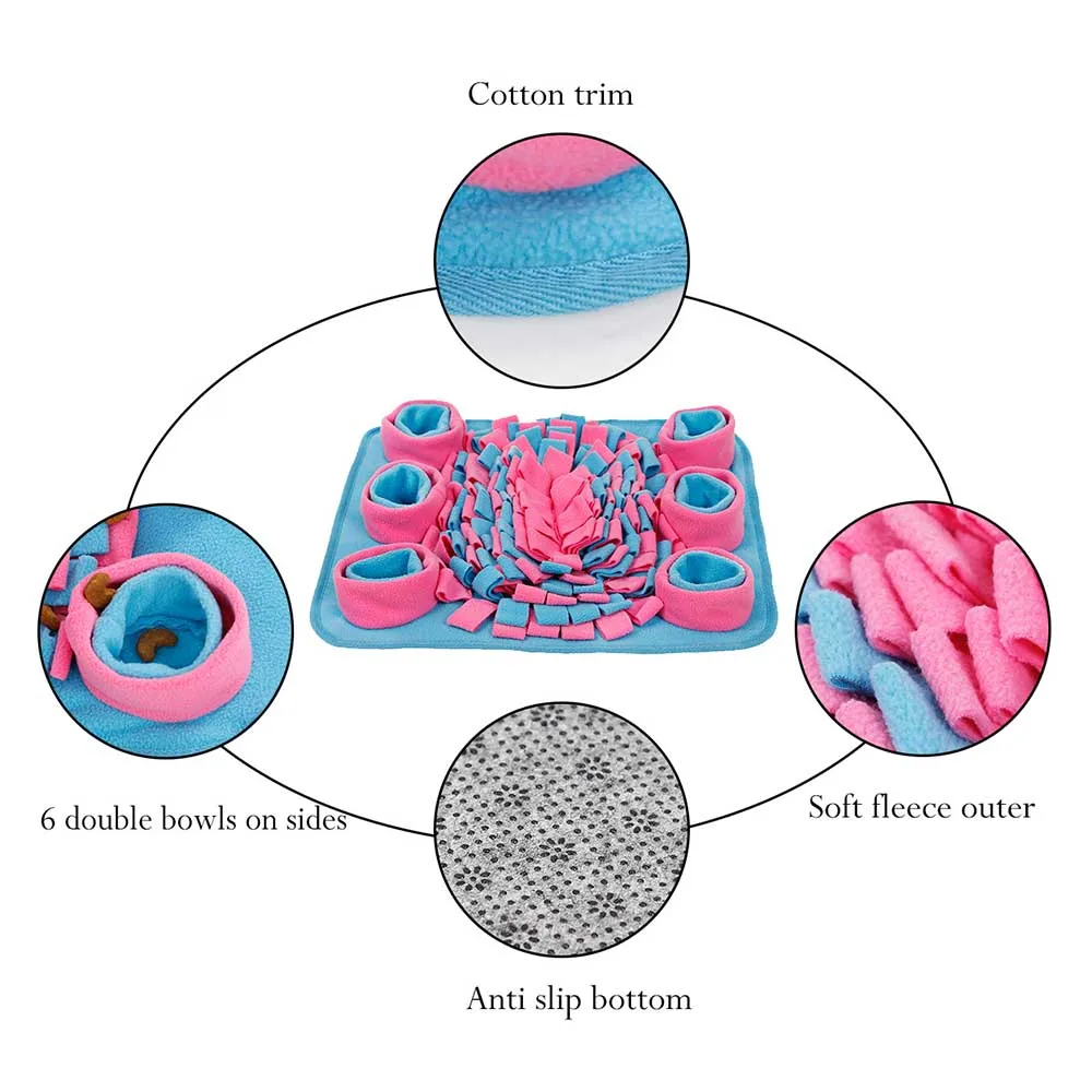 Коврик для кормления собак, моющийся коврик для обучения животных, мягкая флисовая подкладка для собак, кошек, интерактивные игрушки для снятия стресса, Противоскользящий коврик