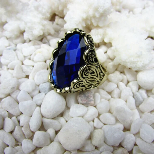 2018 New Fashion Wholesale Jewelry Black Gem Retro Bronze Rings For Women nj44 2018 New Fashion Wholesale Jewelry Black Gem Retro Bronze Rings For Women nj44
