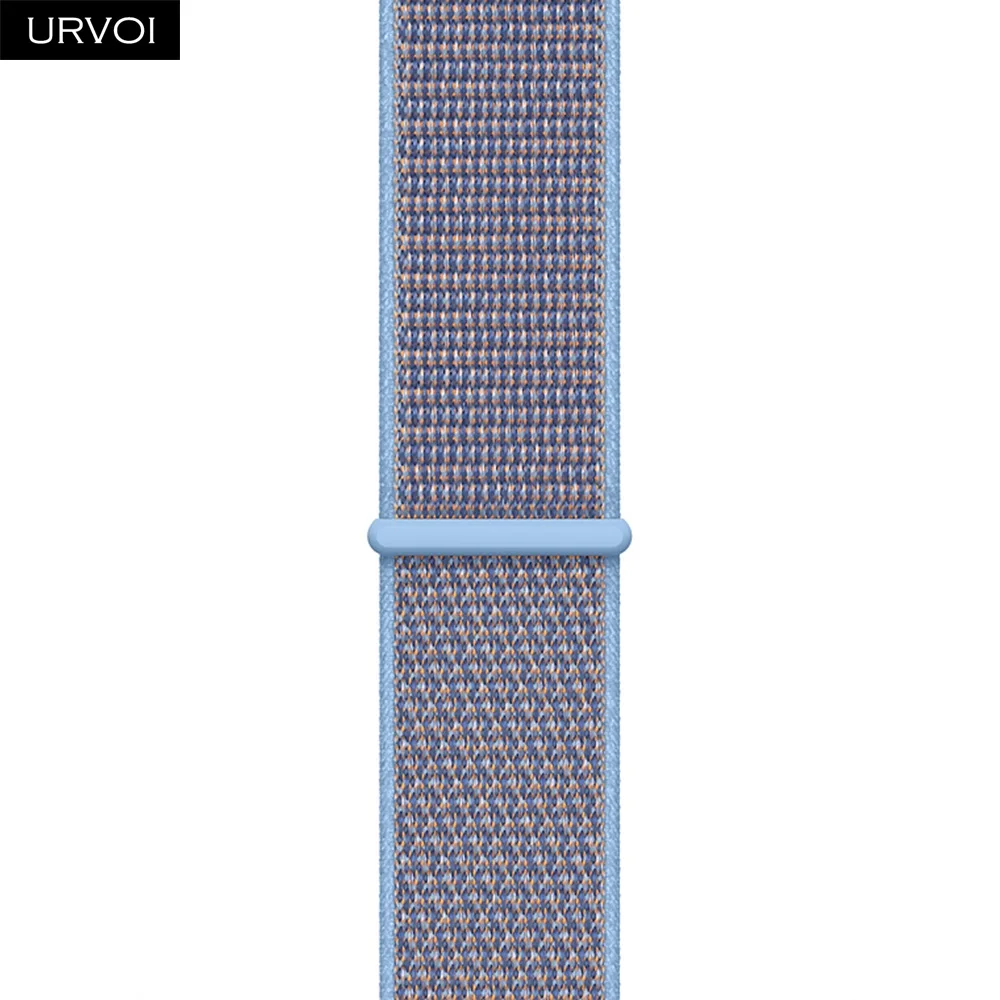 URVOI Sport loop для apple watch 4 5 3 2 Ремешок светоотражающий ремешок для iWatch band двухслойный крючок и петля осень Аляска синий - Цвет ремешка: Cerulean