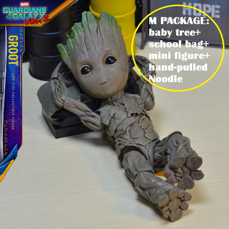 

Hot HT 1:1 Marvel Guardians of The Galaxy Avengers Cute Baby Young Tree Man BJD 25CM Action Figure KO's HT Hot Toy Legends
