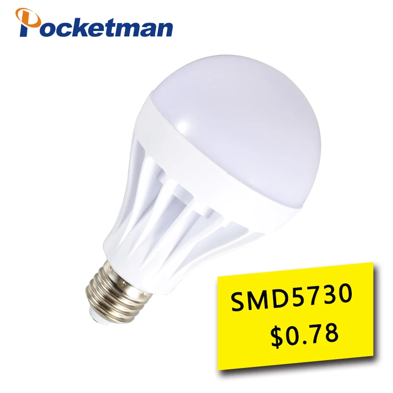 High Power E27 Led Bulb 5730 SMD 3W 5W 7W 9W 10W 12W 15W 20W 30W LED