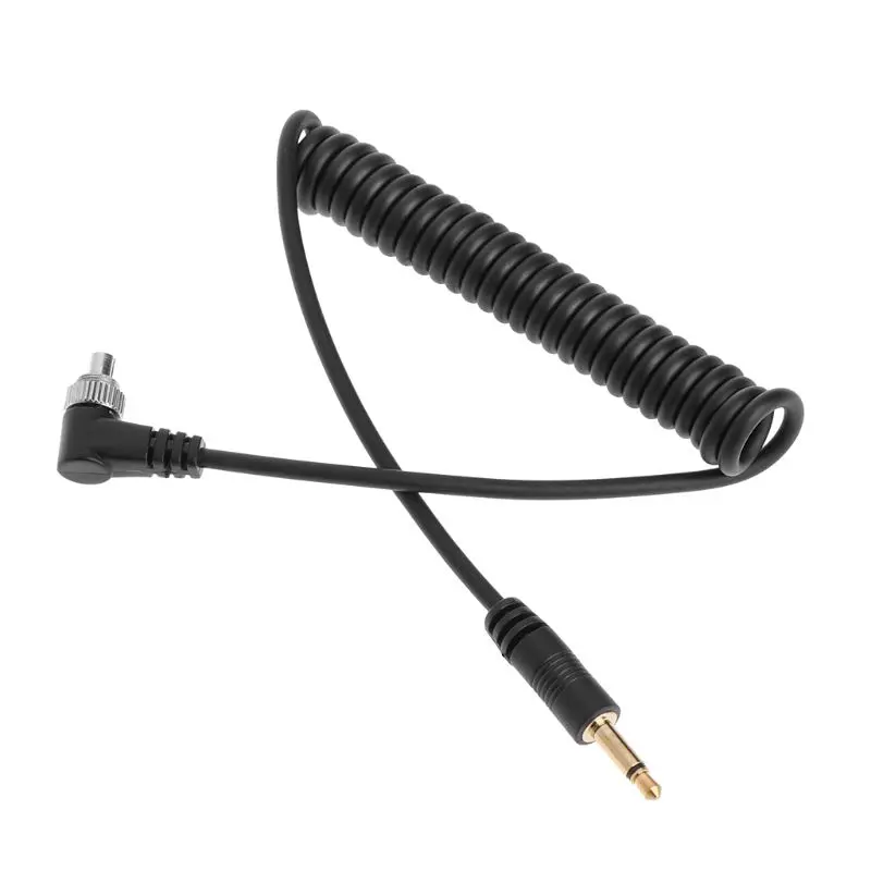 

3.5mm Plug to Male PC Flash Sync Cable Screw Lock for Trigger Studio Light Pipe