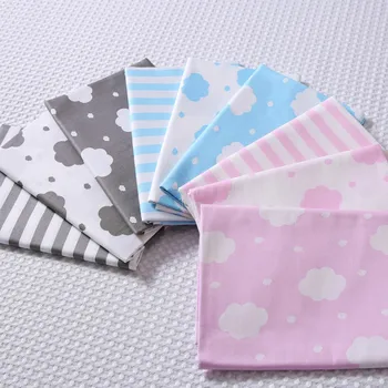 

160x50cm Cloud Printed Cotton Twill Fabric for Home Textile Material Bed Sheet Soft Cloth Quilting Tecido Baby Beding Dolls