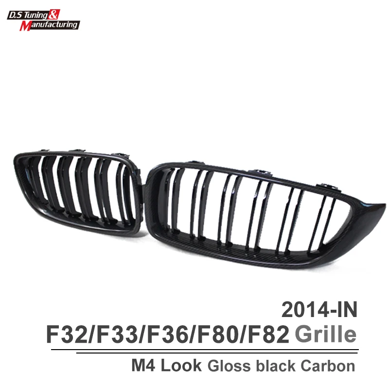 

M3 M4 f80 f82 carbon fiber dual slat front kidney grill grille for bmw 4 series f32 f33 f36 2014 2015 2016