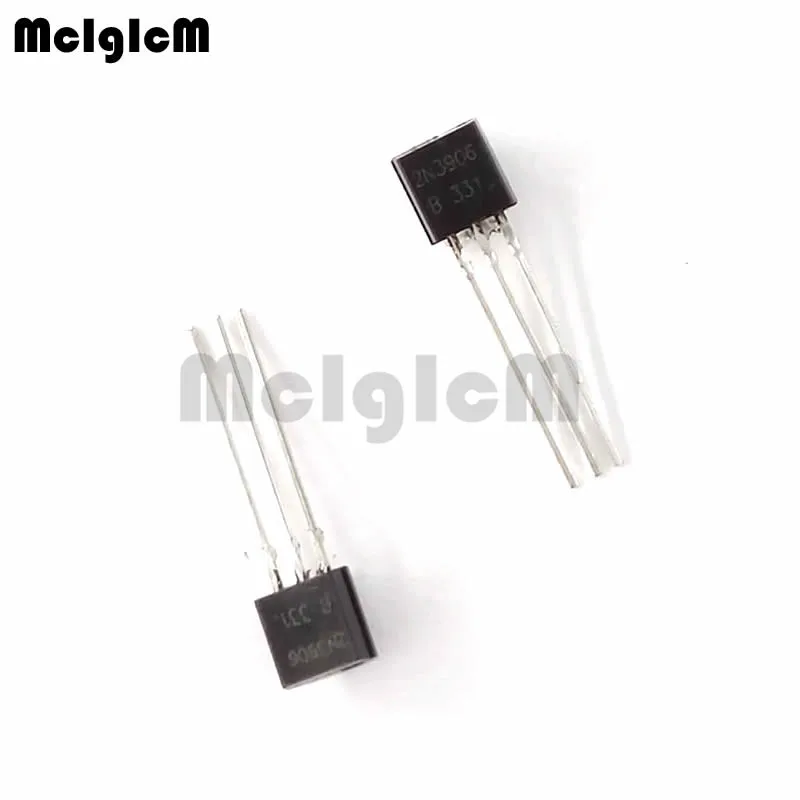 

MCIGICM 100pcs 2N3906 General Purpose Transistor TO-92 0.2A 40V PNP Original new