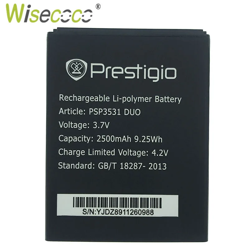 Wisecoco аккумулятор psp 3531 DUO для Prestigio psp 3531 DUO psp 7530 psp 3532 DUO Muze D3 E3 A7 сменный аккумулятор+ код отслеживания