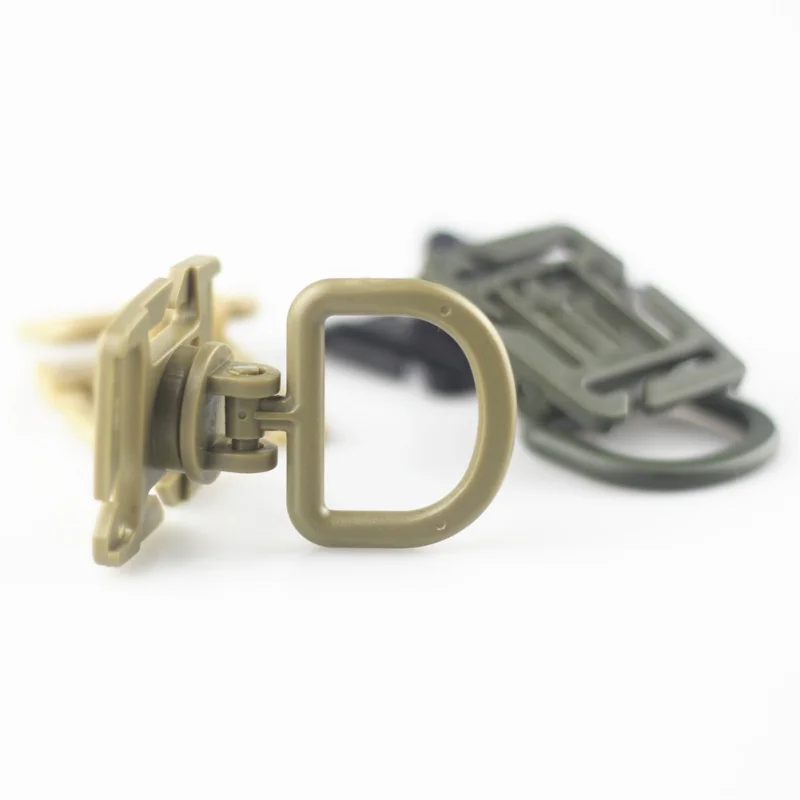 

10 Pcs / Lot EDC MOLLE Webbing Accessory For Bags Backpack Plastic Clamp Outdoor Kit Tactical 360 Degrees Rotation D-ring Clips