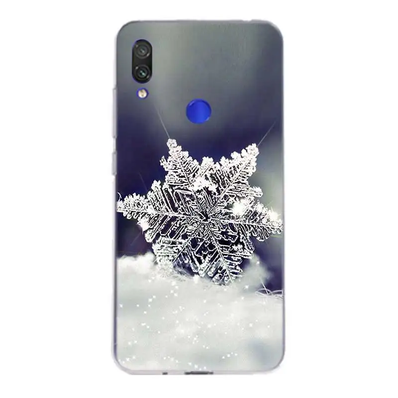 Зимний чехол с изображением снежных цветов для Xiaomi redmi Note 7 Pro 6 5 4 чехол для Xiomi redmi 4 4A 4X5 Plus 5A 6 6A силиконовый чехол - Цвет: B016-3