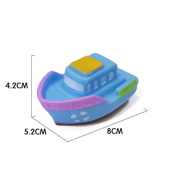 Детские Силиконовые игрушки для ванной 12 стилей Мягкие Резиновые Автомобильные Лодки самолет поезд детский бассейн спрей для воды Развивающие игрушки для детей - Color: Ship