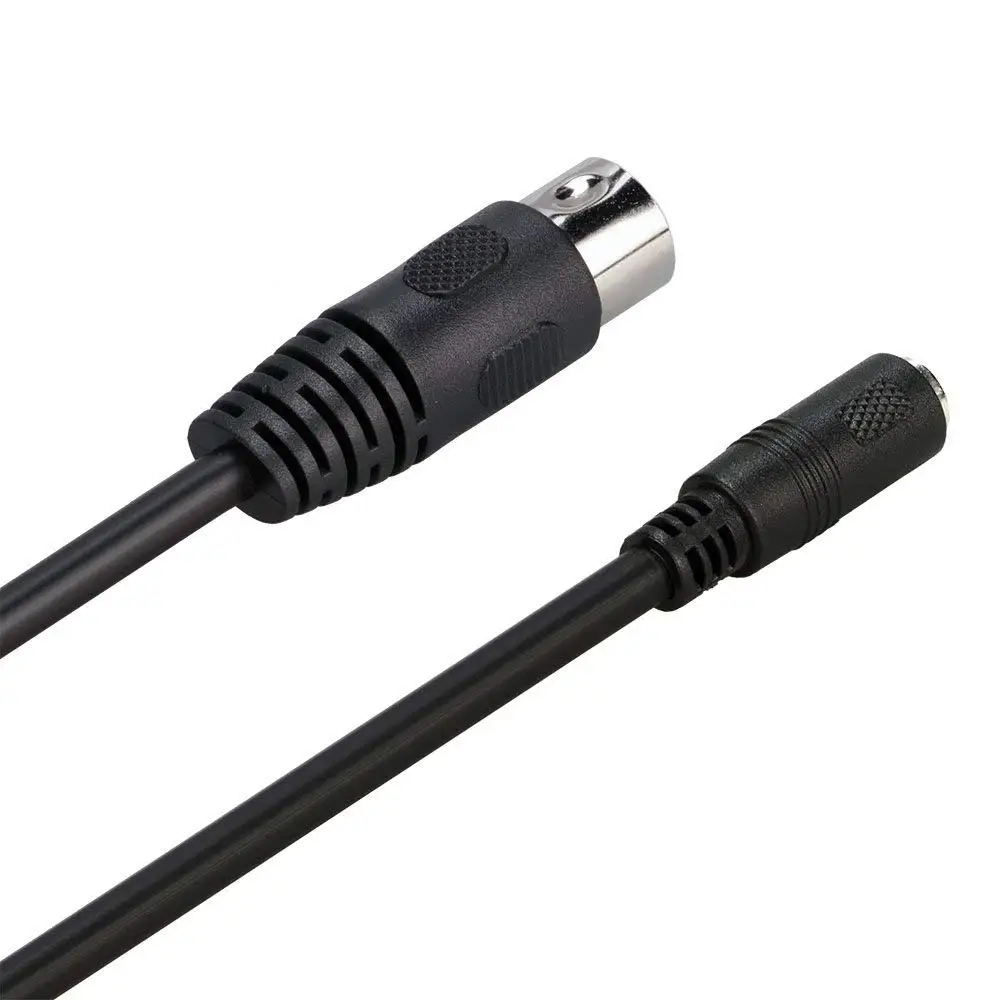 DIN 5Pin Male to 3.5mm Female MIDI Cable 3.5mm Female to Male 5 Pin DIN Adapter Splitter Cable (1.5ft)