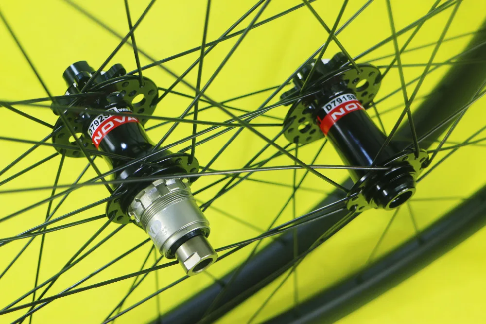 Excellent 29er MTB XC 28mm asymmetric clincher tubeless carbon wheelset 23mm inner width 28H Novatec D791SB D792SB marathon bicycle wheels 3