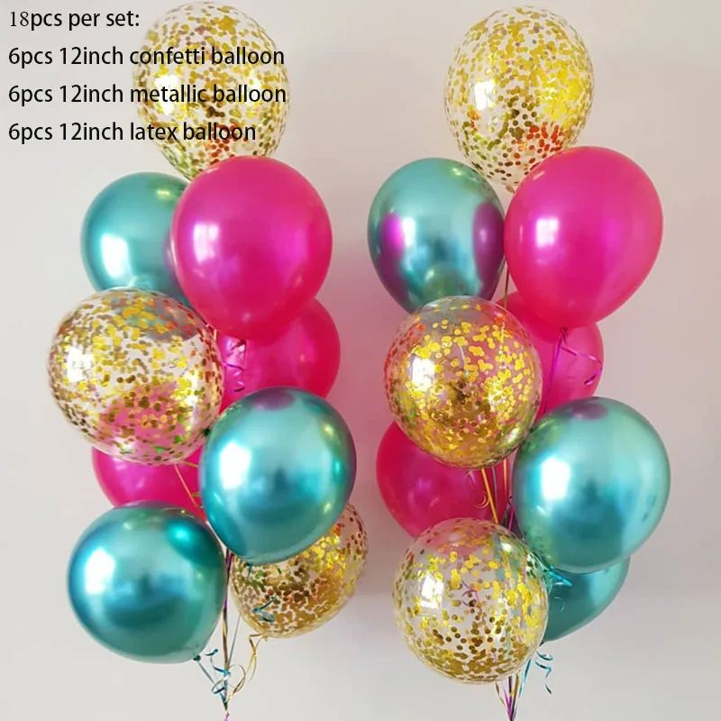 18 шт розовые и золотые воздушные шары золотые конфетти шары Блан металлик розовый пастельный шар для украшения вечеринок свадьбы дня рождения деко воздушные шары XN - Цвет: style 9
