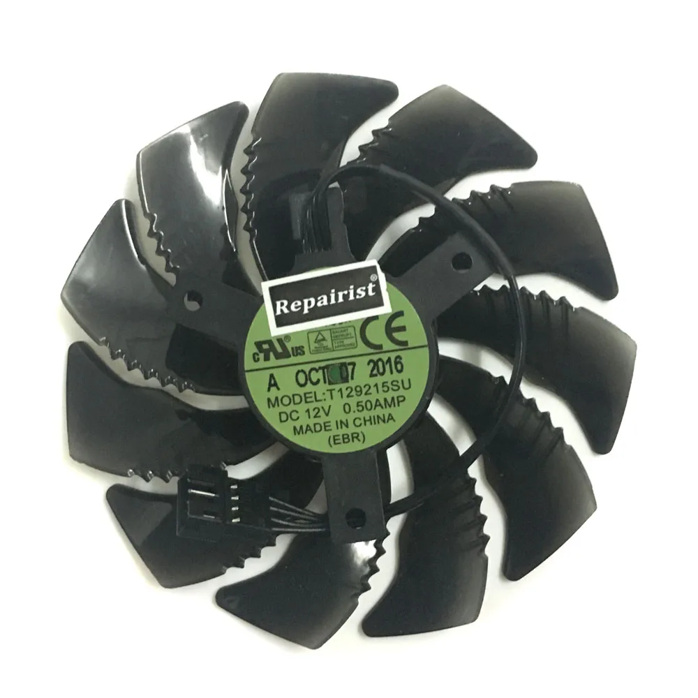 Вентилятор графической карты GTX 1070 GPU Cooler T129215SU для Gigabyte GeForce GTX1070 GV N1070WF2OC N1070WF2 WINDFORCE