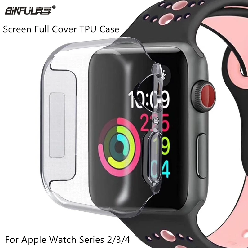 Мягкий защитный чехол из ТПУ для Apple Watch Series 4 3 2 38 42 40 44 мм iWatch полная защита