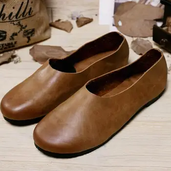 

Tideway Nice Classic Woman Casual Shoes Summer Genuine Leather Shoes Women Flats Leather Size 25-61