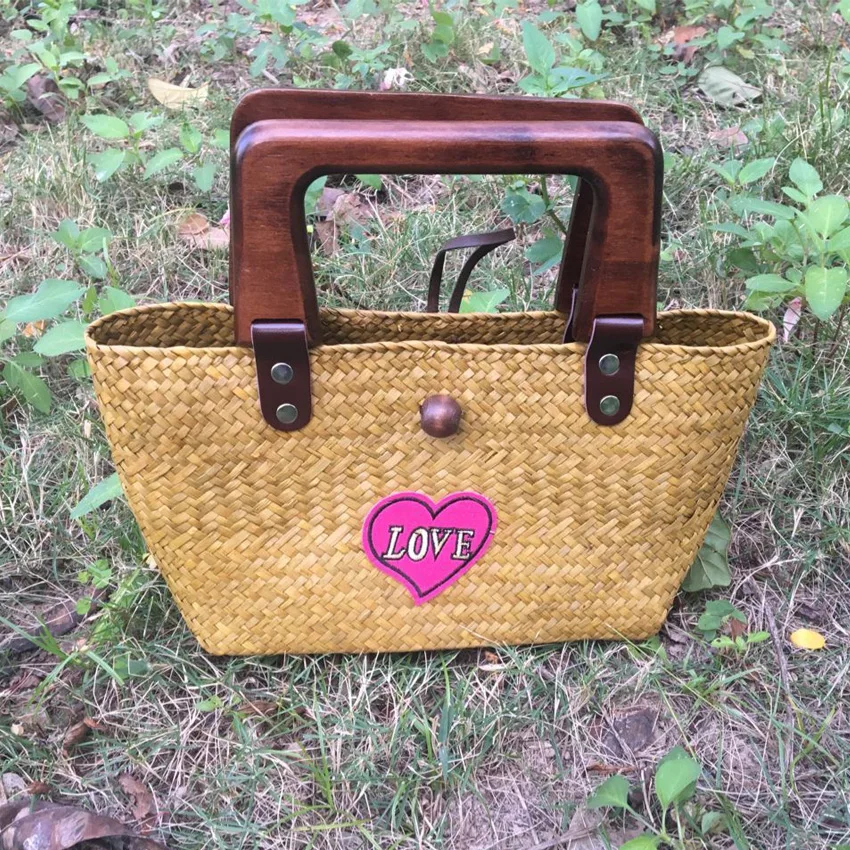 New retro straw bag Thai version of hand woven handbag handbags