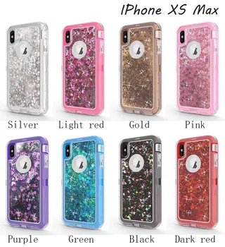 

100PCS Fashion Luxury Liquid Flow Sands Anti-knock Case Cover for iPhone 11 Pro max for Samsung S8 S9 S10 Plus Case By free DHL